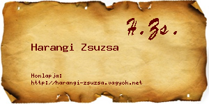 Harangi Zsuzsa névjegykártya