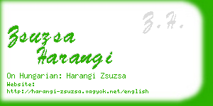 zsuzsa harangi business card